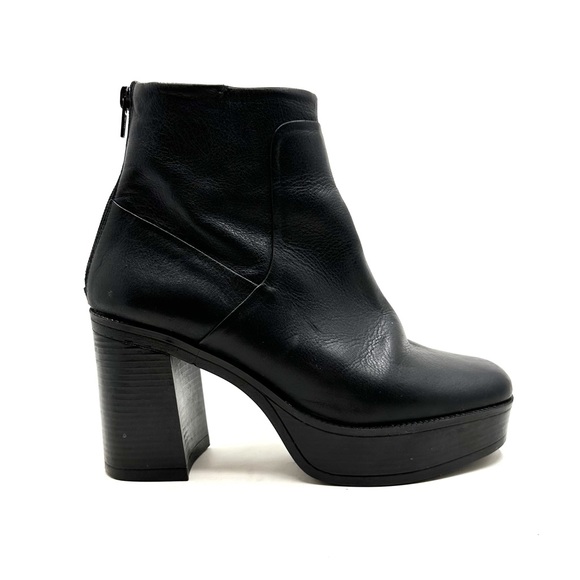 L'INTERVALLE Shoes - L'Intervalle | Black Platform Heeled Leather Boots Size 38
